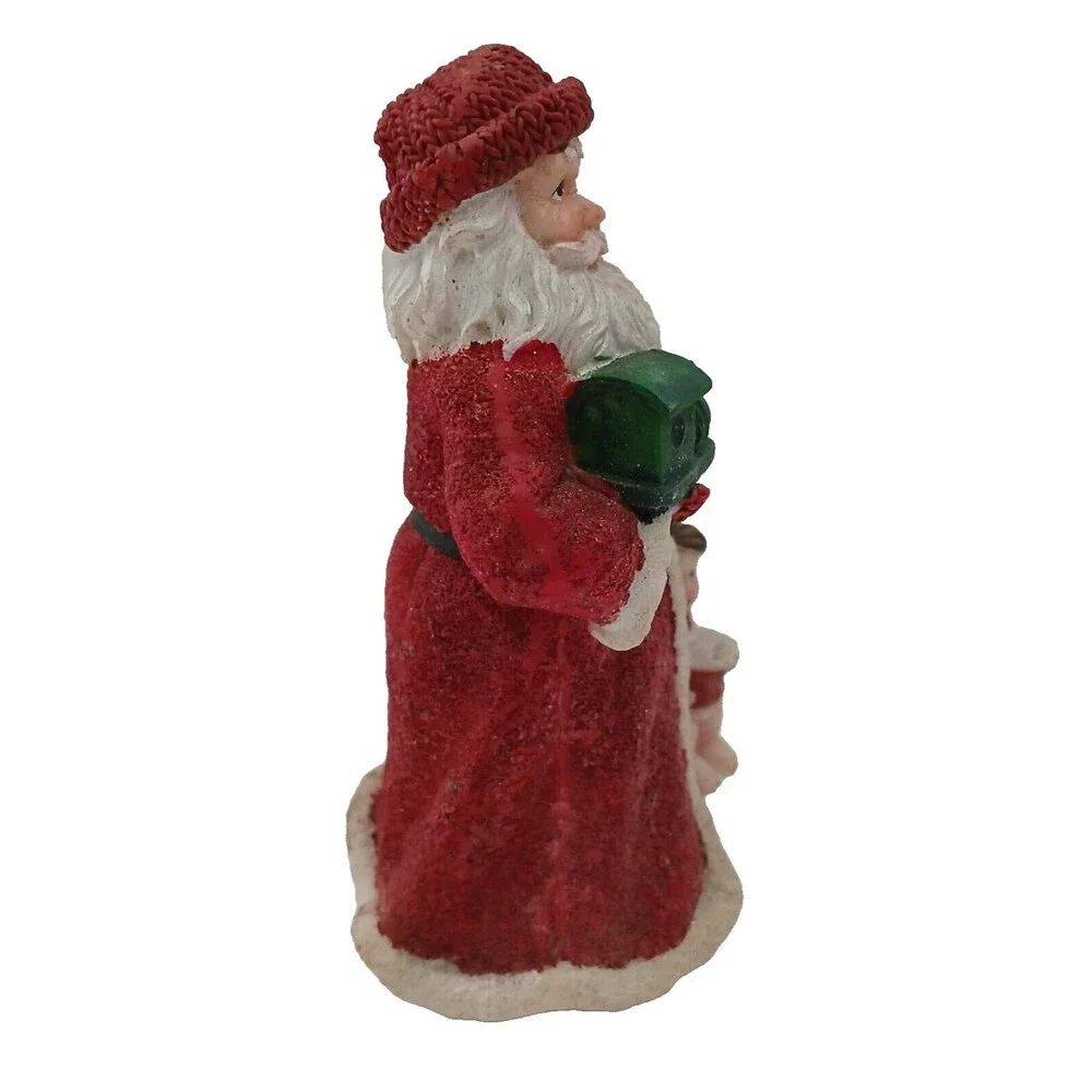 K's Collection Resin Santa Figurine with Train and Angel Drummer Boy Vintage - Picture 4 of 5